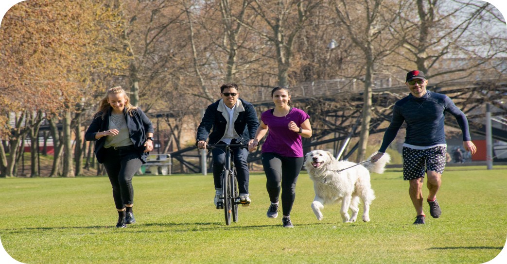 plusieurs personnes font du sport