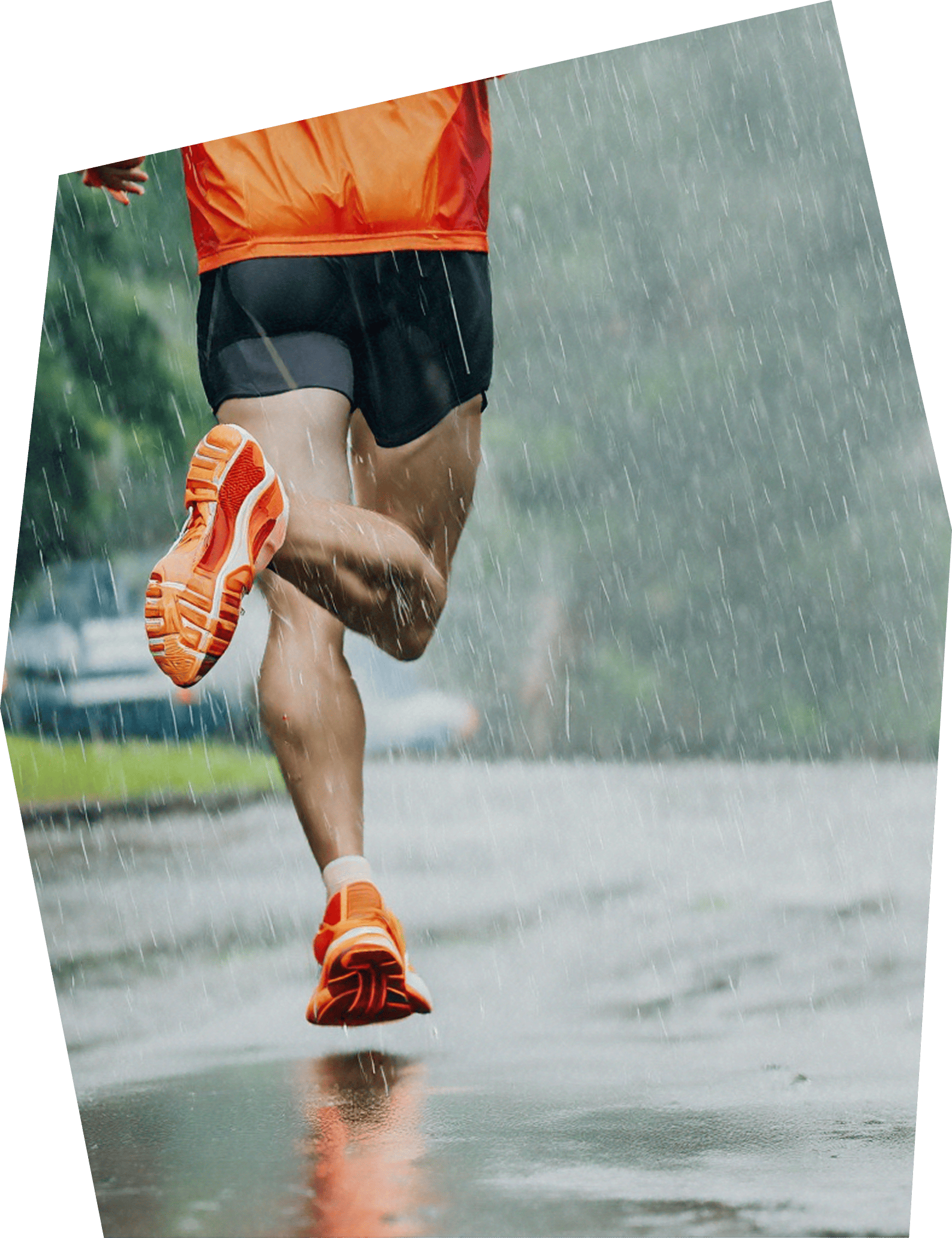 Courir sous la pluie